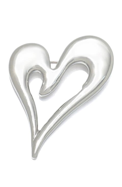 Puffed Heart Outline Pin