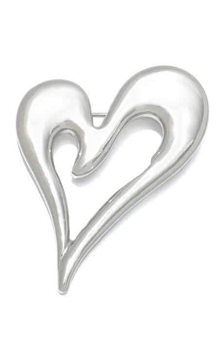 Puffed Heart Outline Pin