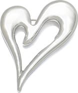 Adornia Puffed Heart Outline Pin