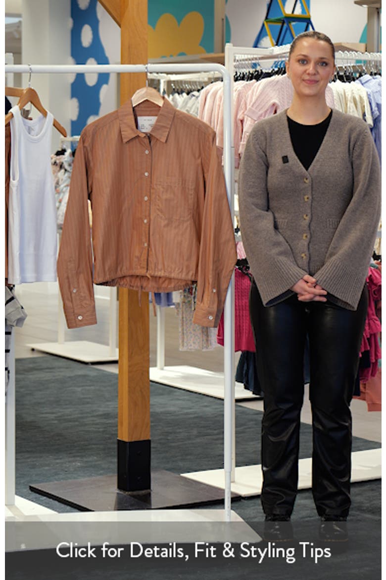 Cinch Waist Button-Up Shirt video