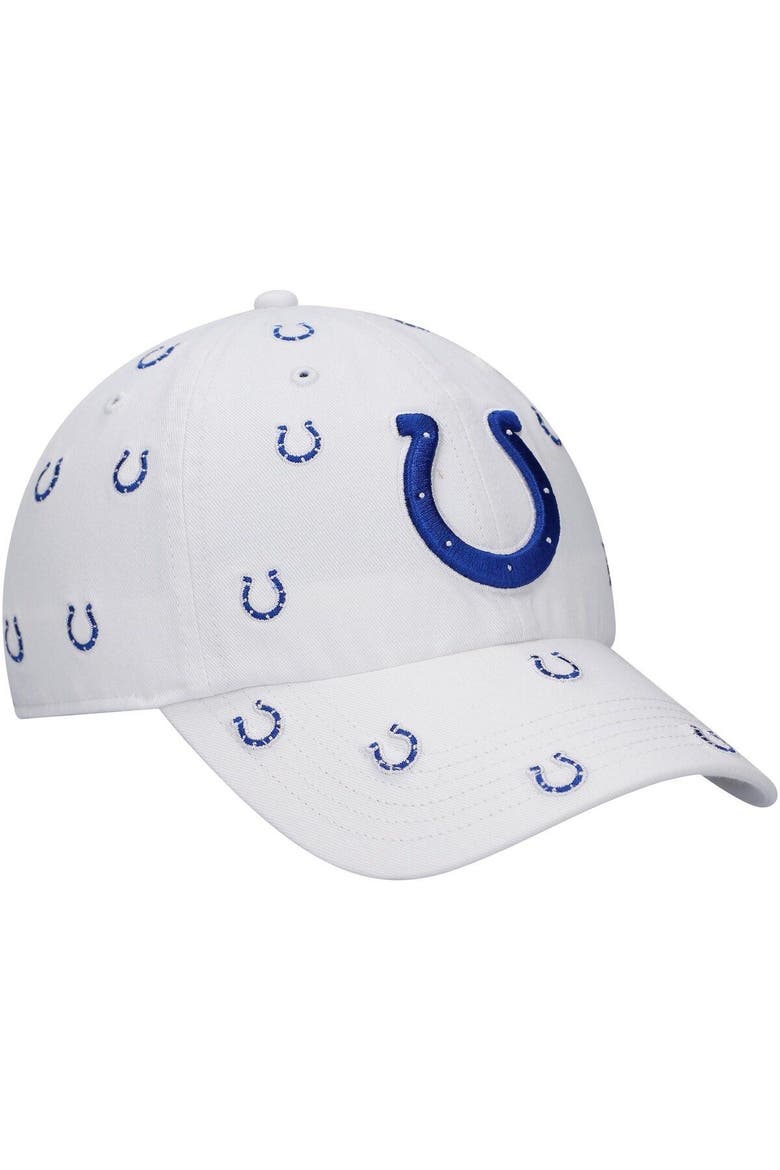 Women's '47 White Indianapolis Colts Confetti Clean Up Adjustable Hat, Alternate, color, White