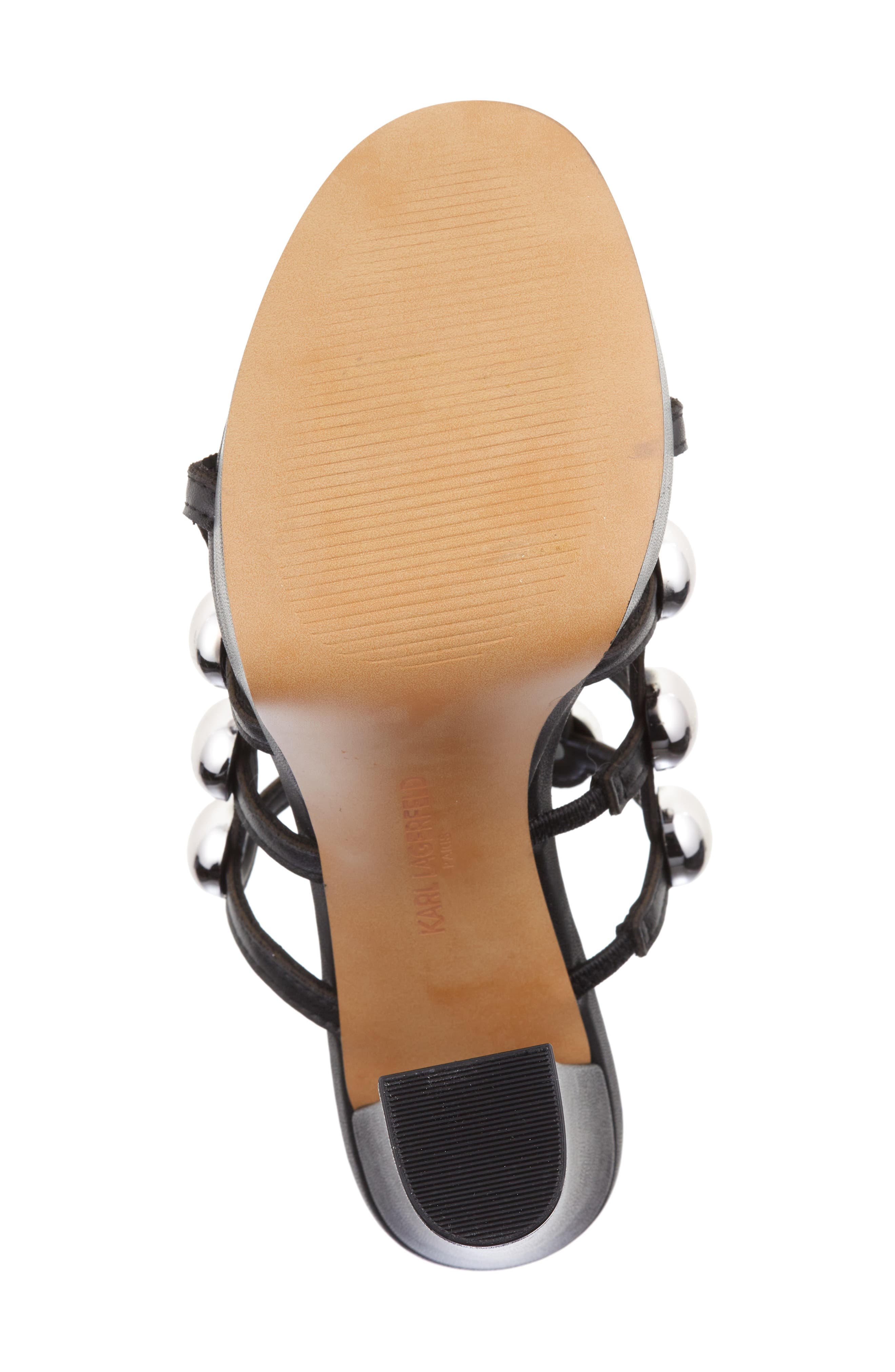 KARL LAGERFELD PARIS Addica Studded Platform Sandal, Alternate, color, 