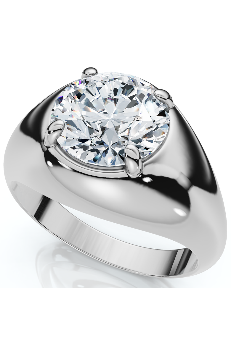 Ceritified Men's 3Ct Diamond Wedding Anniversary Ring Gold Lab Grown, Alternate, color, 10k White Gold