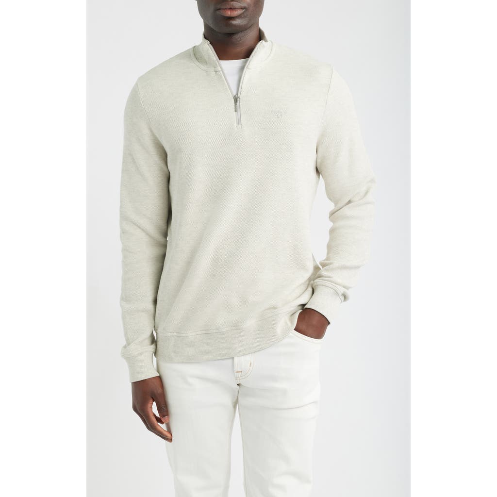 Barbour Ravensworth Quarter Zip Pullover in Ecru Marl at Nordstrom, Size Xx-Large