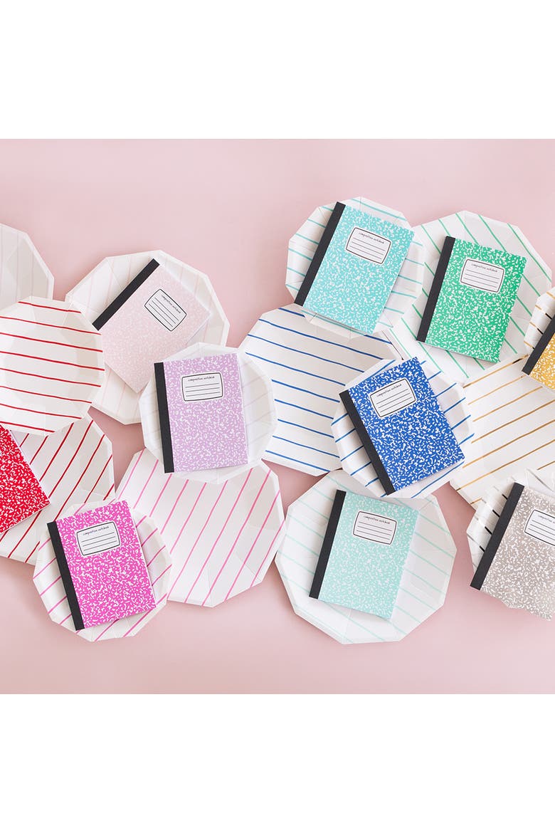 Back to School Mini Composition Notebook, Alternate, color, Gold Foil