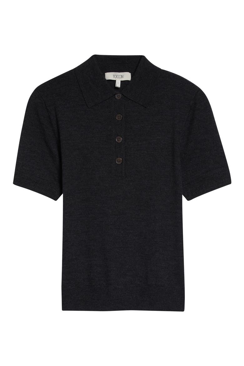 Rue Wool Short Sleeve Polo, Alternate, color, SHADOW