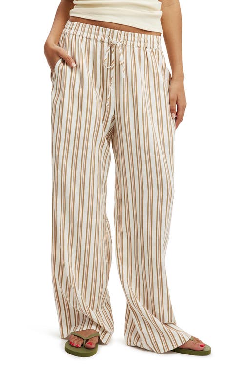 Cotton On Haven Wide Leg Pant In Karina Stripe Artichoke