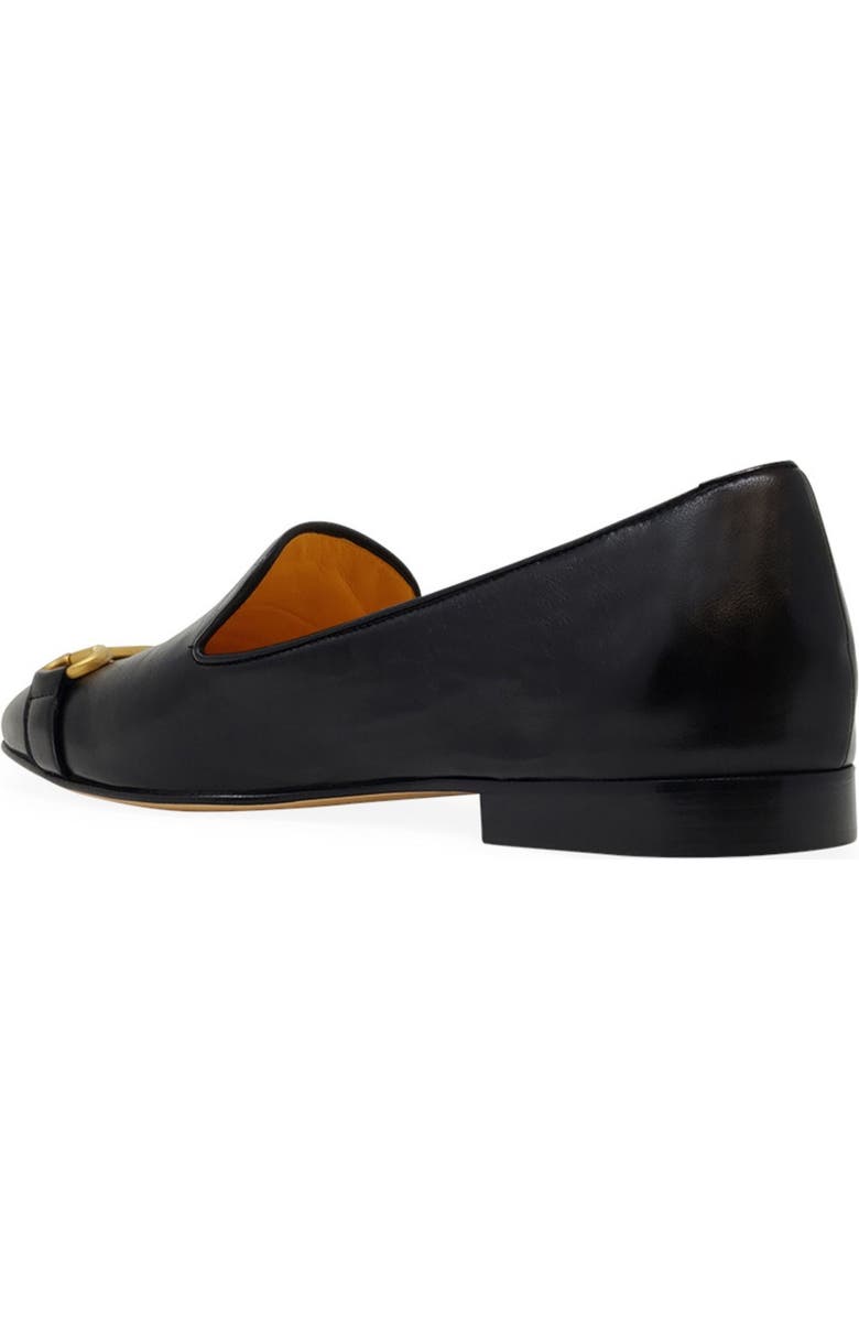 Madison Maison Square Toe Horse Bit Loafer, Alternate, color, Black/ Gold