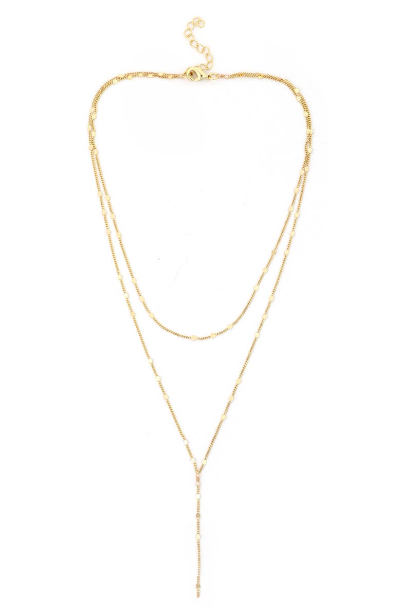 Panacea Layered Y-Necklace, Main, color, Gold