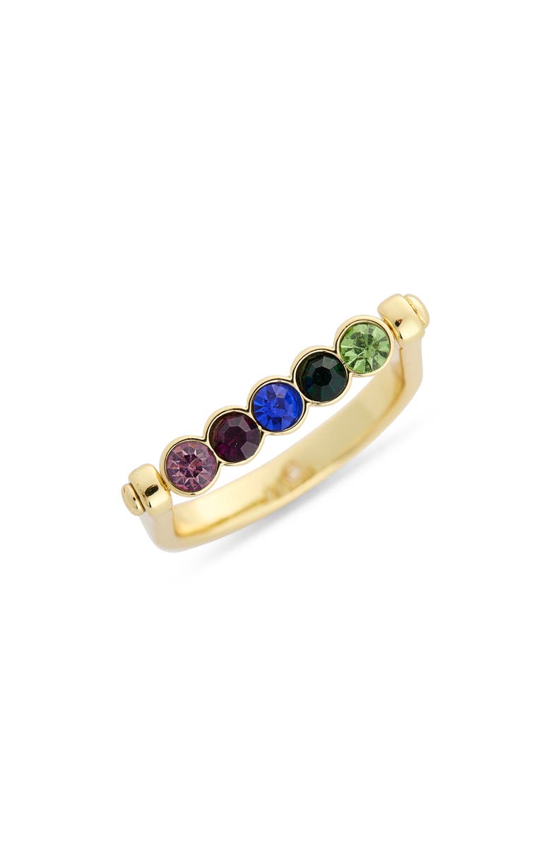 Covet Twisting Stone Ring, Main, color, Rainbow/ Gold