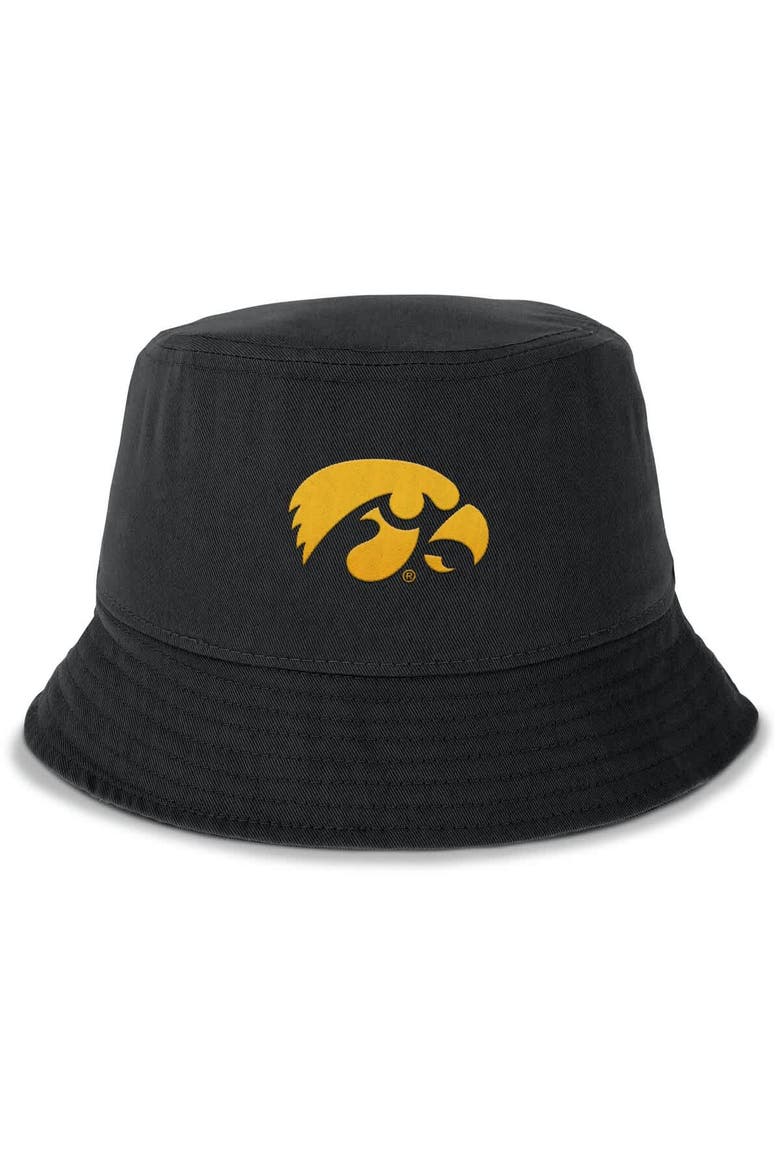 Men's Nike Black Iowa Hawkeyes Apex Primetime Bucket Hat, Alternate, color, Black