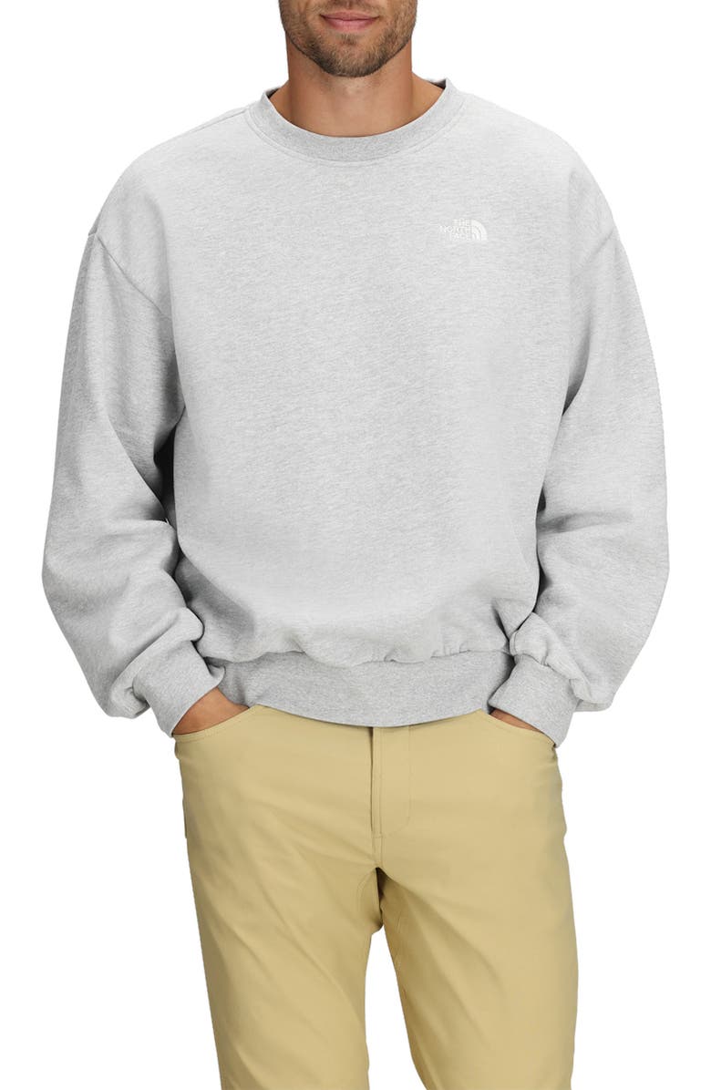 The North Face Evolution Simple Dome Oversize Crewneck Sweatshirt, Main, color, Tnf Pale Grey Heather