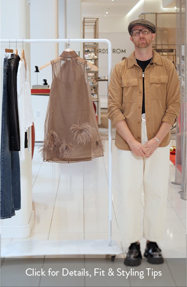 Albee Feather Puff Sleeveless Minidress, sales video thumbnail