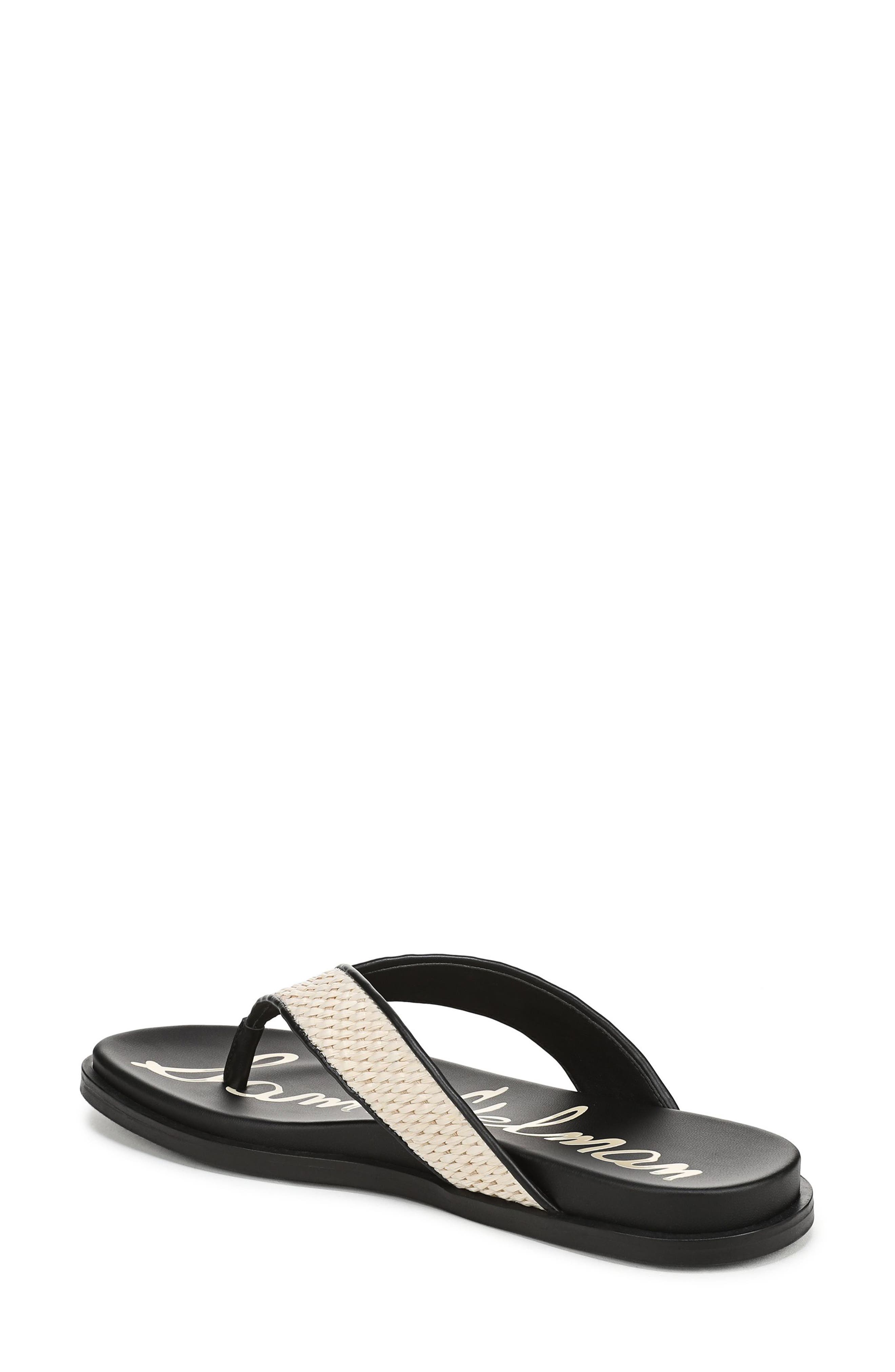 Lila Flip Flop, Alternate, color, LINEN/ BLACK