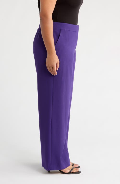 Tahari Asl Wide Leg Pants In Purple