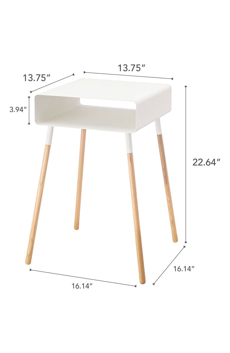 Yamazaki Steel Storage Side Table, Alternate, color, White