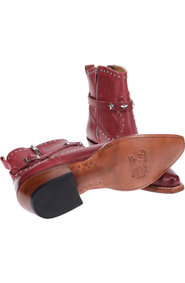 Malibu Beach Women's Premium Western Leather Boots Sandy, Alternate, color, Red