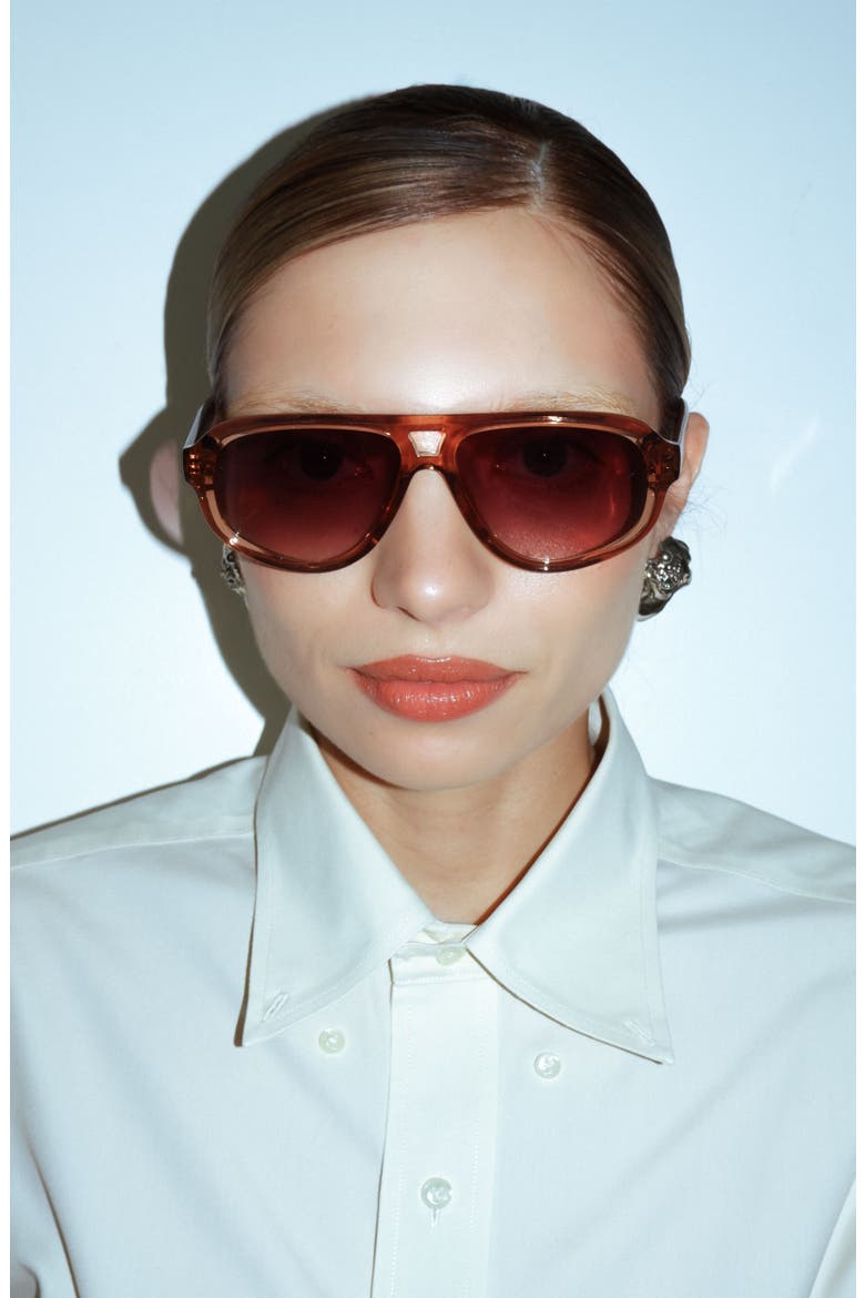 Luxe Ryder Sunglasses, Alternate, color, Champagne