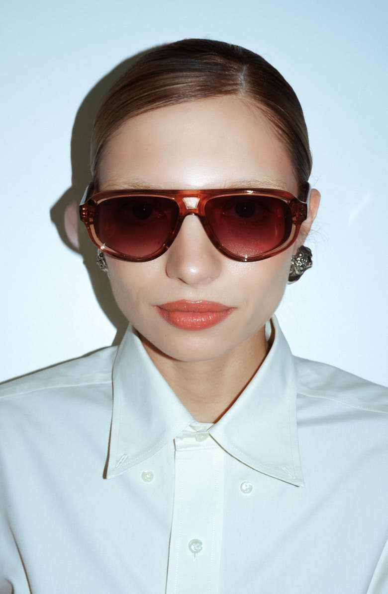 Reality Eyewear Luxe Ryder Sunglasses, Alternate, color, Champagne