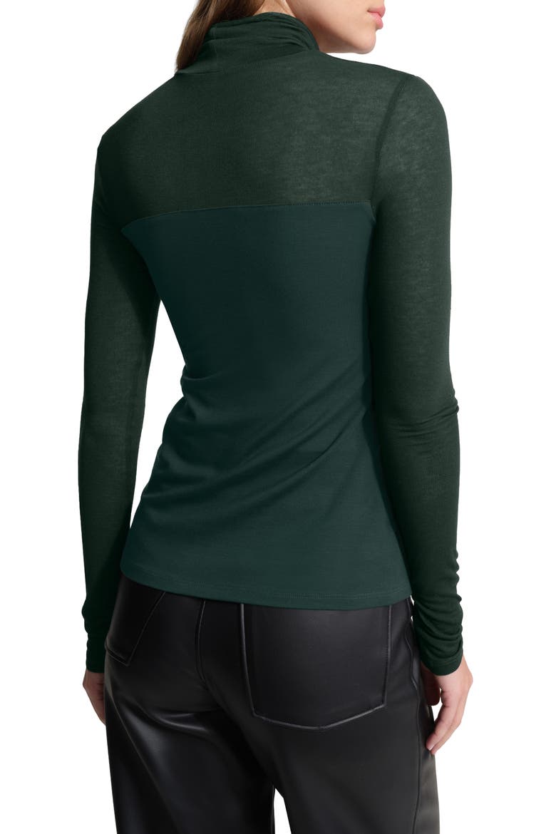 Cara Turtleneck Top, Alternate, color, FOREST GREEN