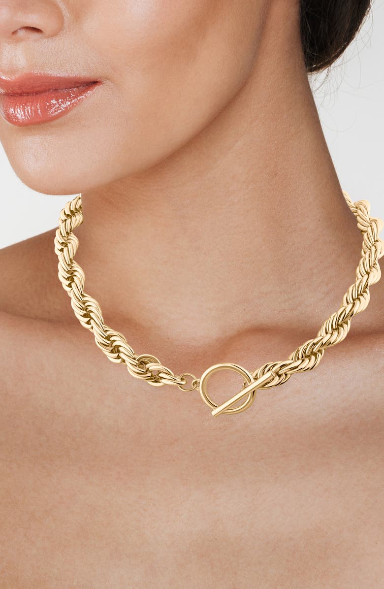 JARDIN Rope Chain Collar Necklace, Alternate, color, Gold