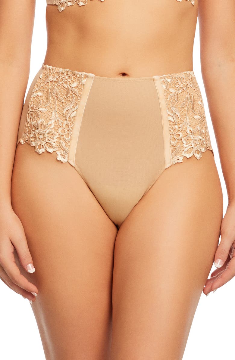 Dita Von Teese Dahlia High Cut Panties, Main, color, 