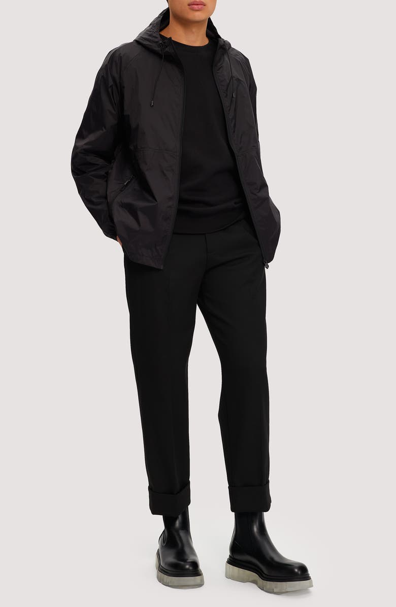 Noize Hooded Windbreaker, Alternate, color, Black