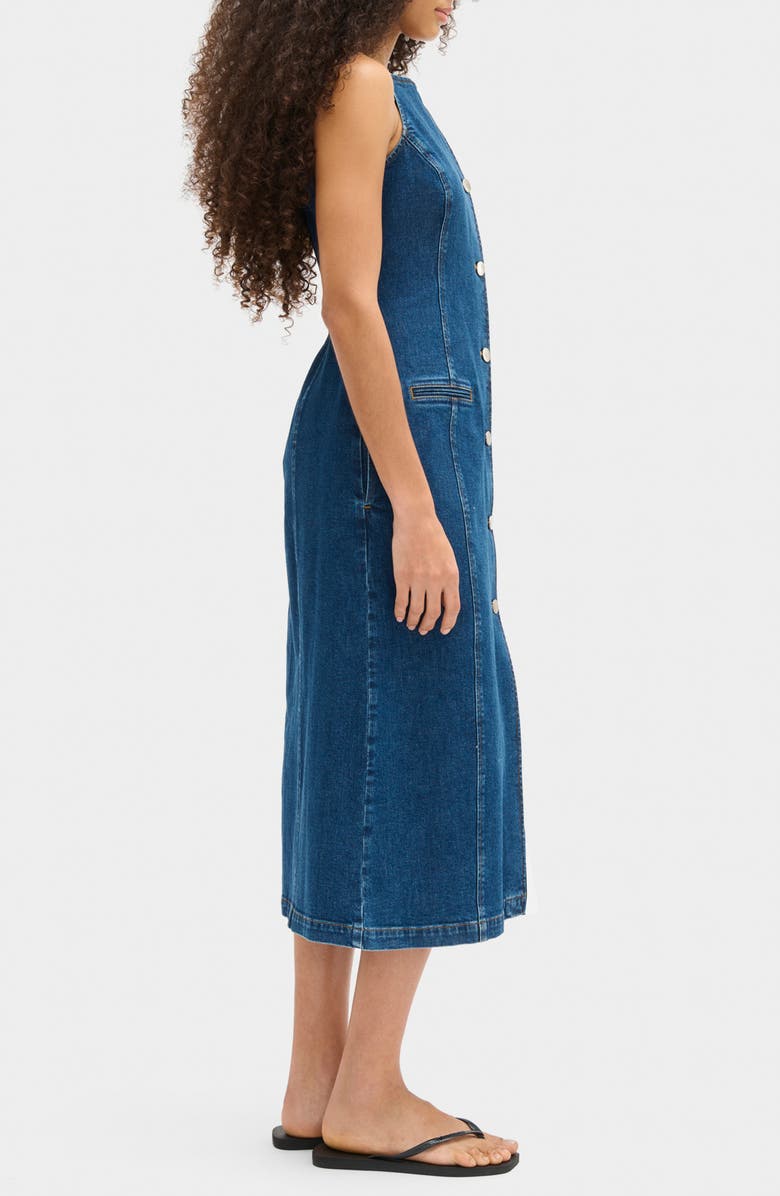 ALIGNE Sanitago Sleeveless Denim Dress, Alternate, color, Mid Blue