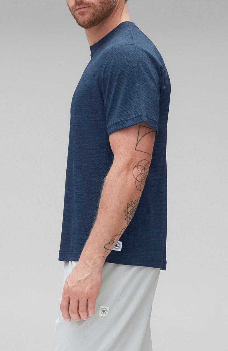 Reigning Champ Solotex<sup>®</sup> Mesh Tiebreak Performance T-Shirt, Alternate, color, Maritime