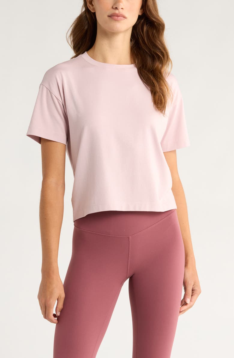 Zella New Take Crewneck T-Shirt, Main, color, Purple Lilac