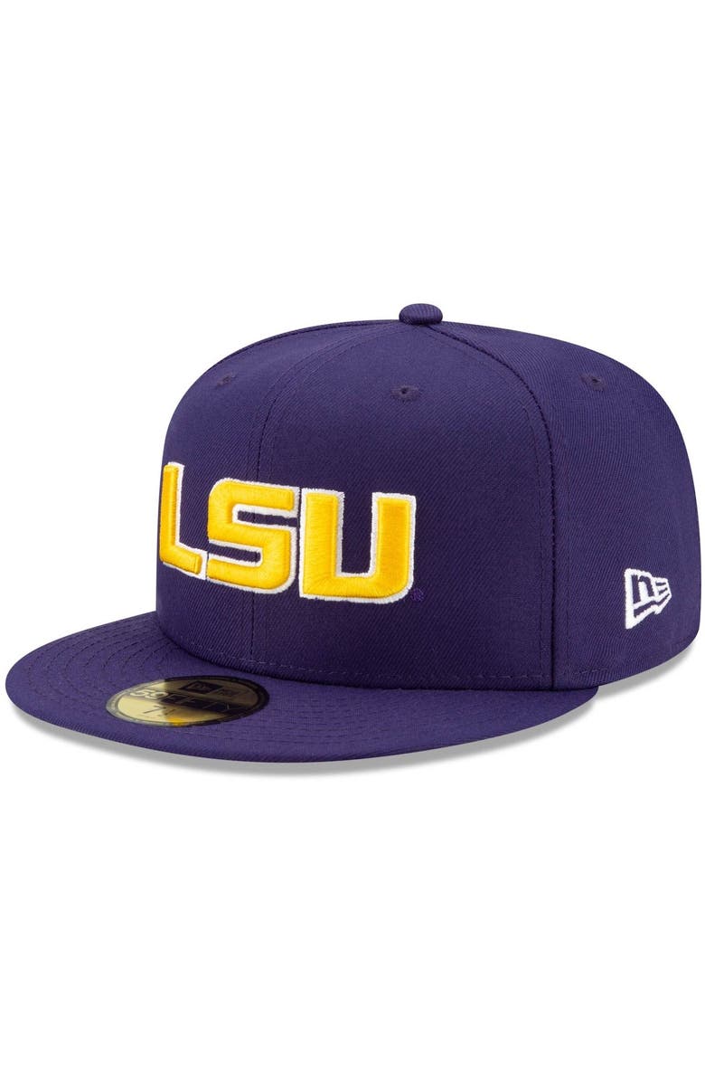 New Era Men's New Era Purple LSU Tigers Basic 59FIFTY Team Fitted Hat, Main, color, 