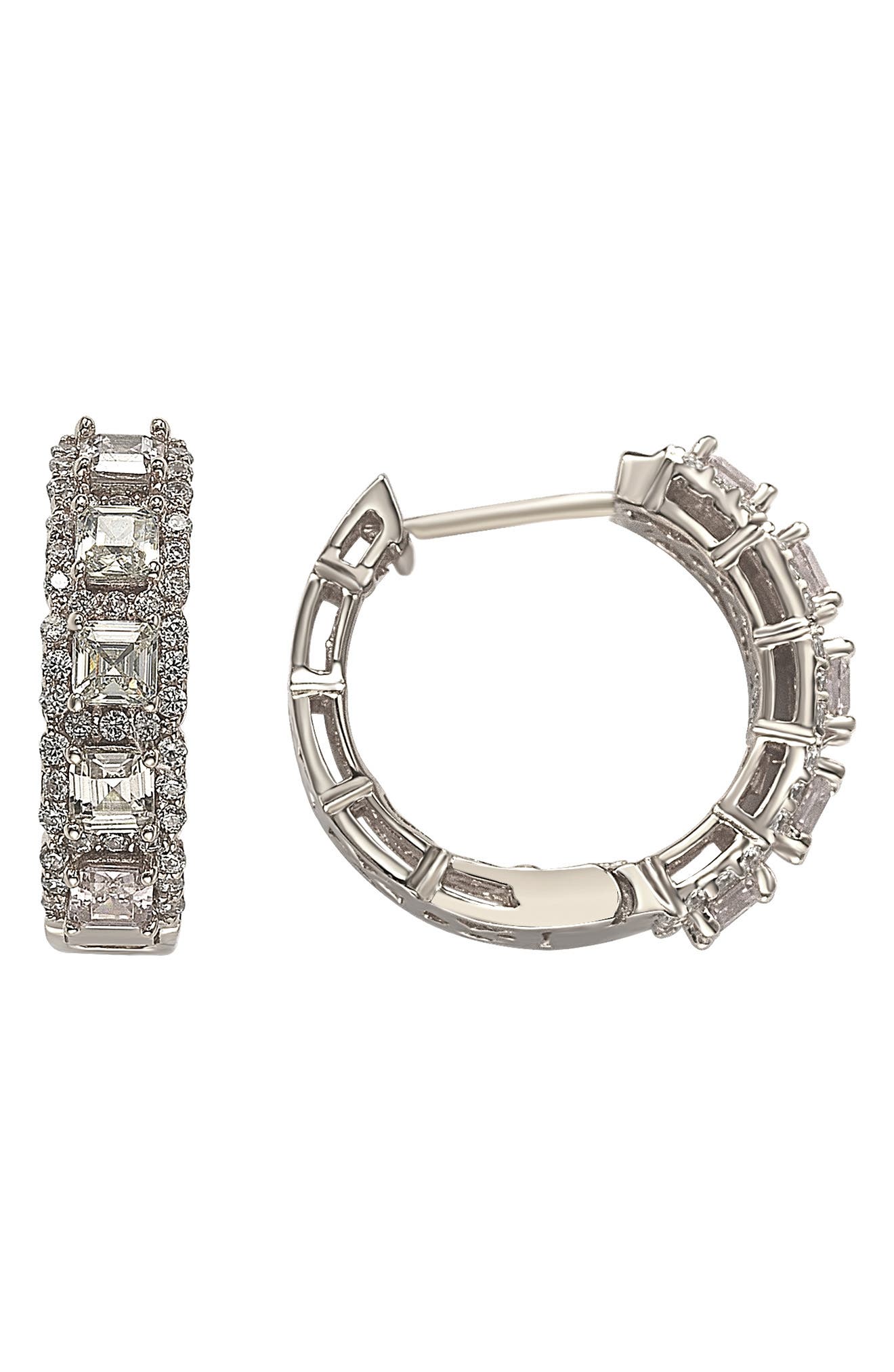 SUZY LEVIAN CZ Huggie Hoop Earrings