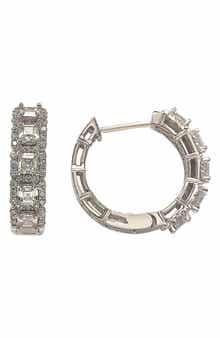 SUZY LEVIAN CZ Huggie Hoop Earrings