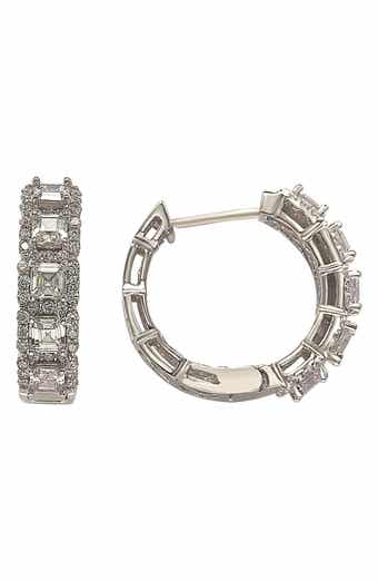 SUZY LEVIAN CZ Huggie Hoop Earrings