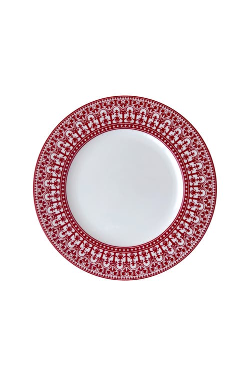Caskata Casablanca Crimson Rimmed Dinner Plate In Red