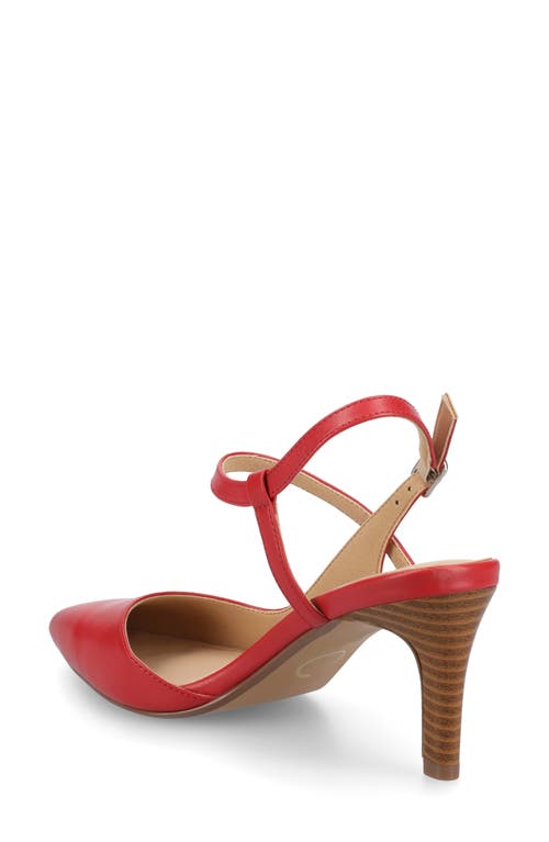 Journee Collection Scipio Pointed Toe Pump In Red