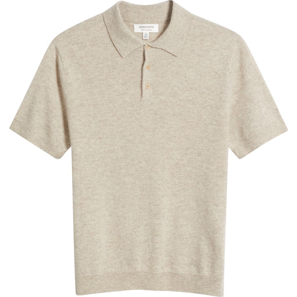 Nordstrom Cashmere Polo In Neutral