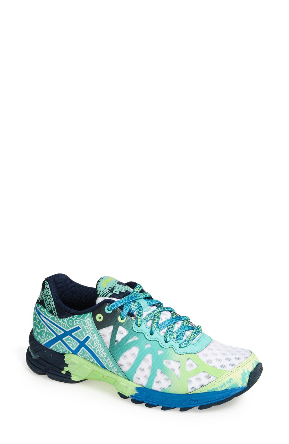 'GEL Noosa Tri 9' Tri Running Shoe, Main, color, WHITE/ BLUE/ MINT