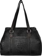 JACK GEORGES Hornback Croco Satchel Handbag