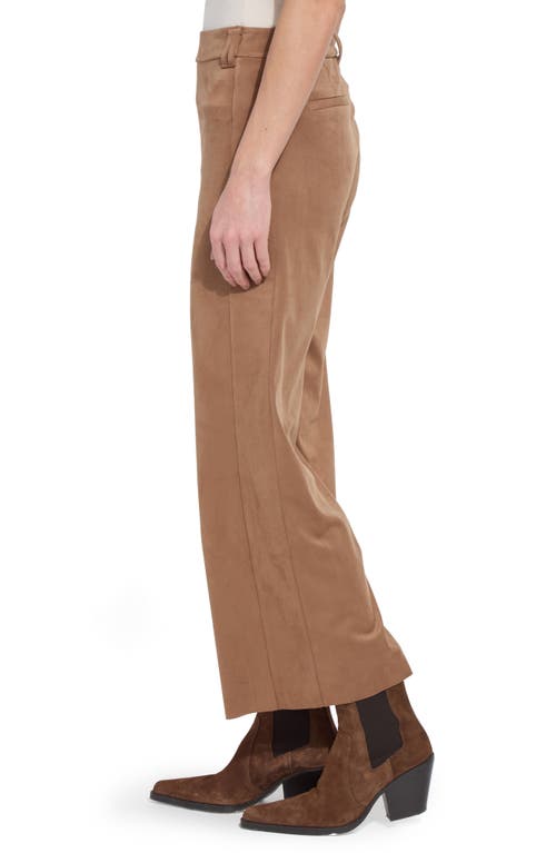 Lyssé Vionette Vegan Suede Wide Leg Trouser Curvy In Brown
