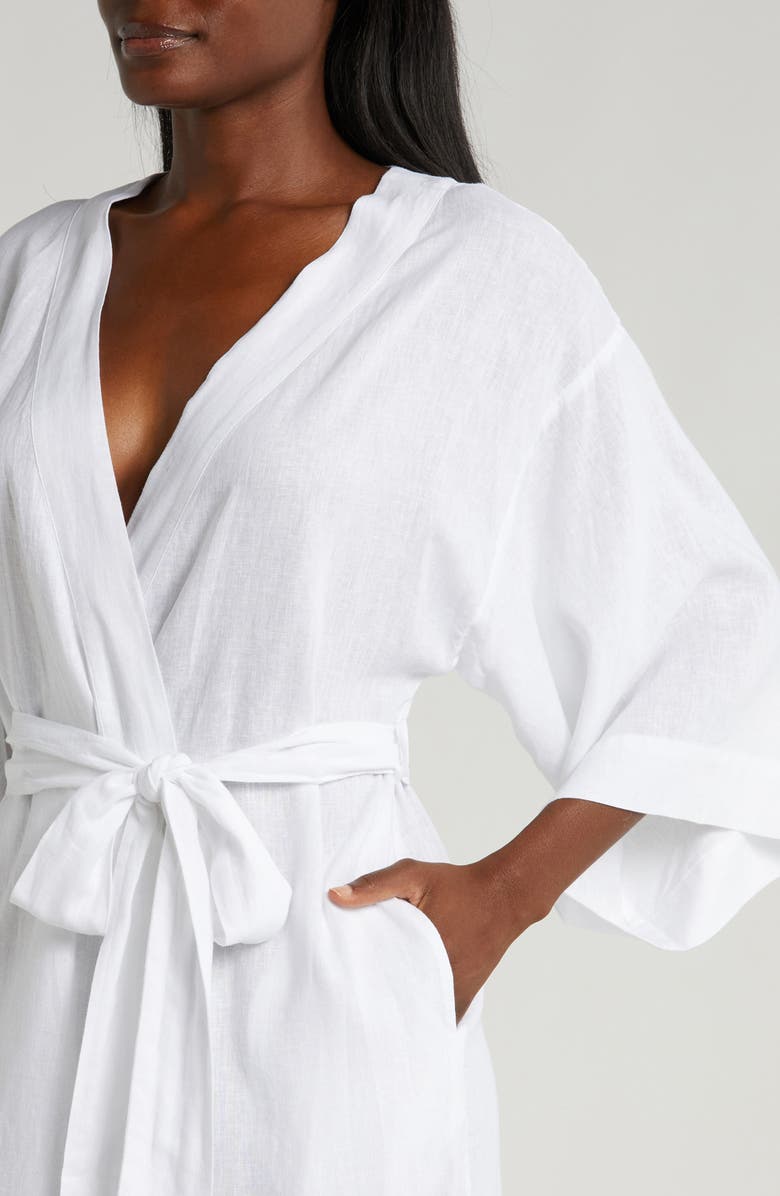 Nordstrom Vacation Linen Blend Robe, Alternate, color,