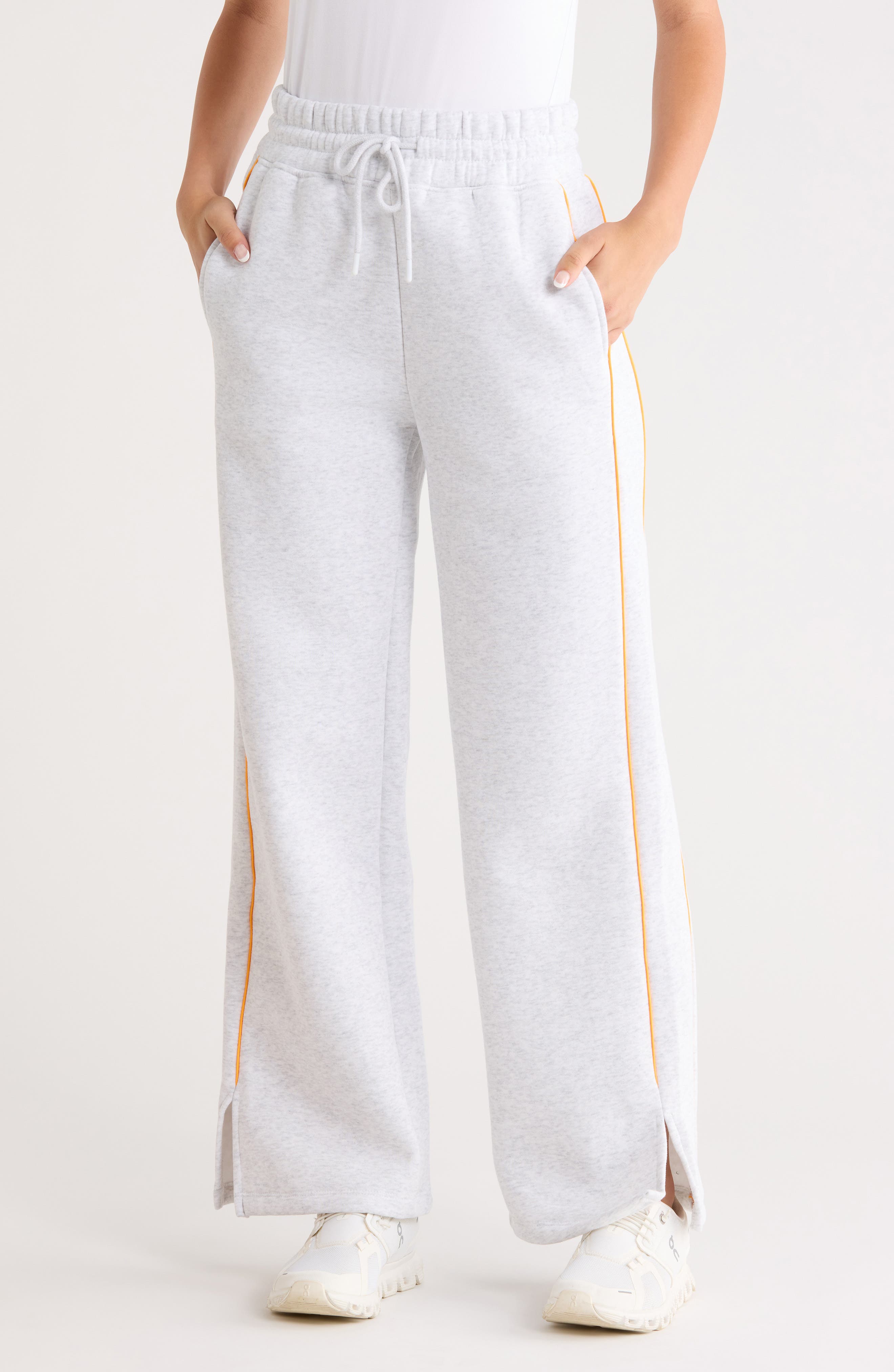 HEATHER LIGHT GREY/ ORANGE