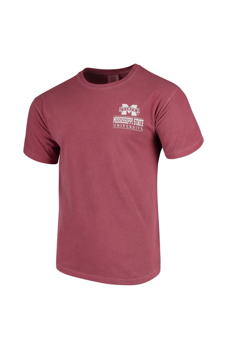 IMAGE ONE Men's Maroon Mississippi State Bulldogs Comfort Colors Campus Icon T-Shirt, Alternate, color, 