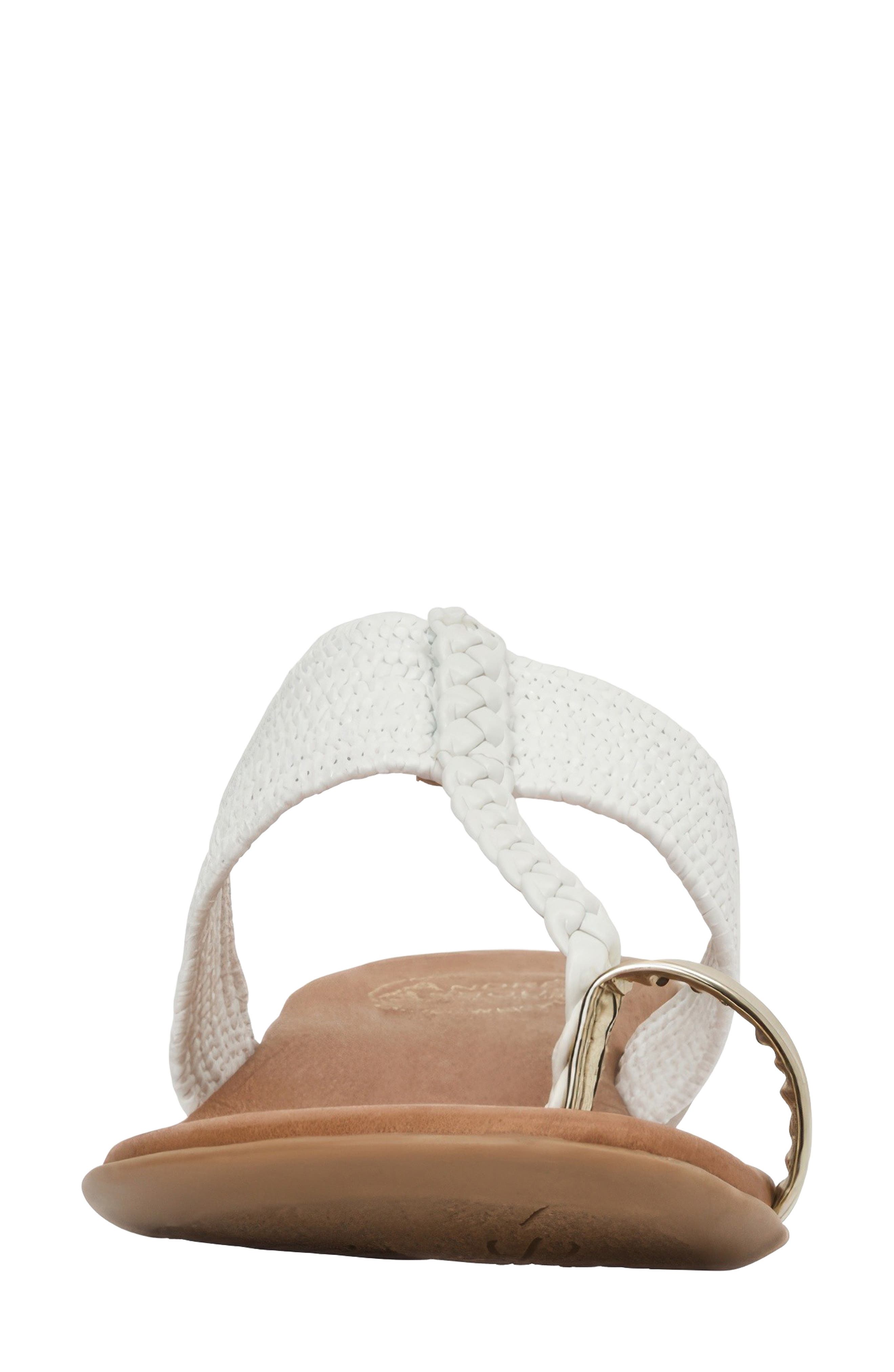 Neo Toe Loop Sandal, Alternate, color, WHITE RAFFIA
