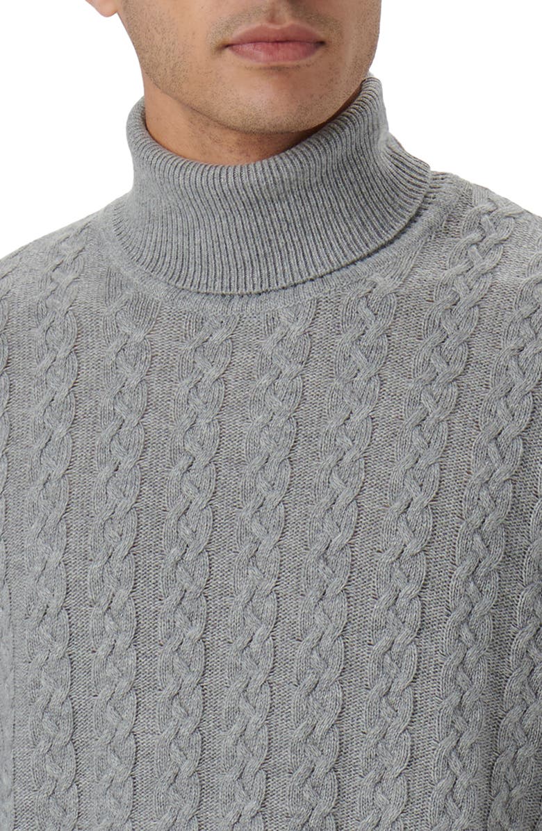 Bugatchi Cabled Turtleneck, Alternate, color,