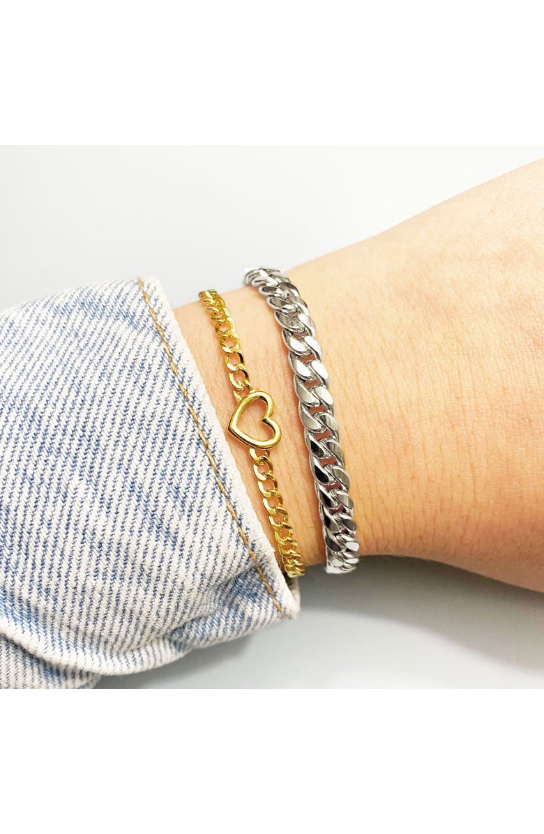 The Lovery Fine Jewelry Cuban Link Bracelet, Alternate, color, White Gold