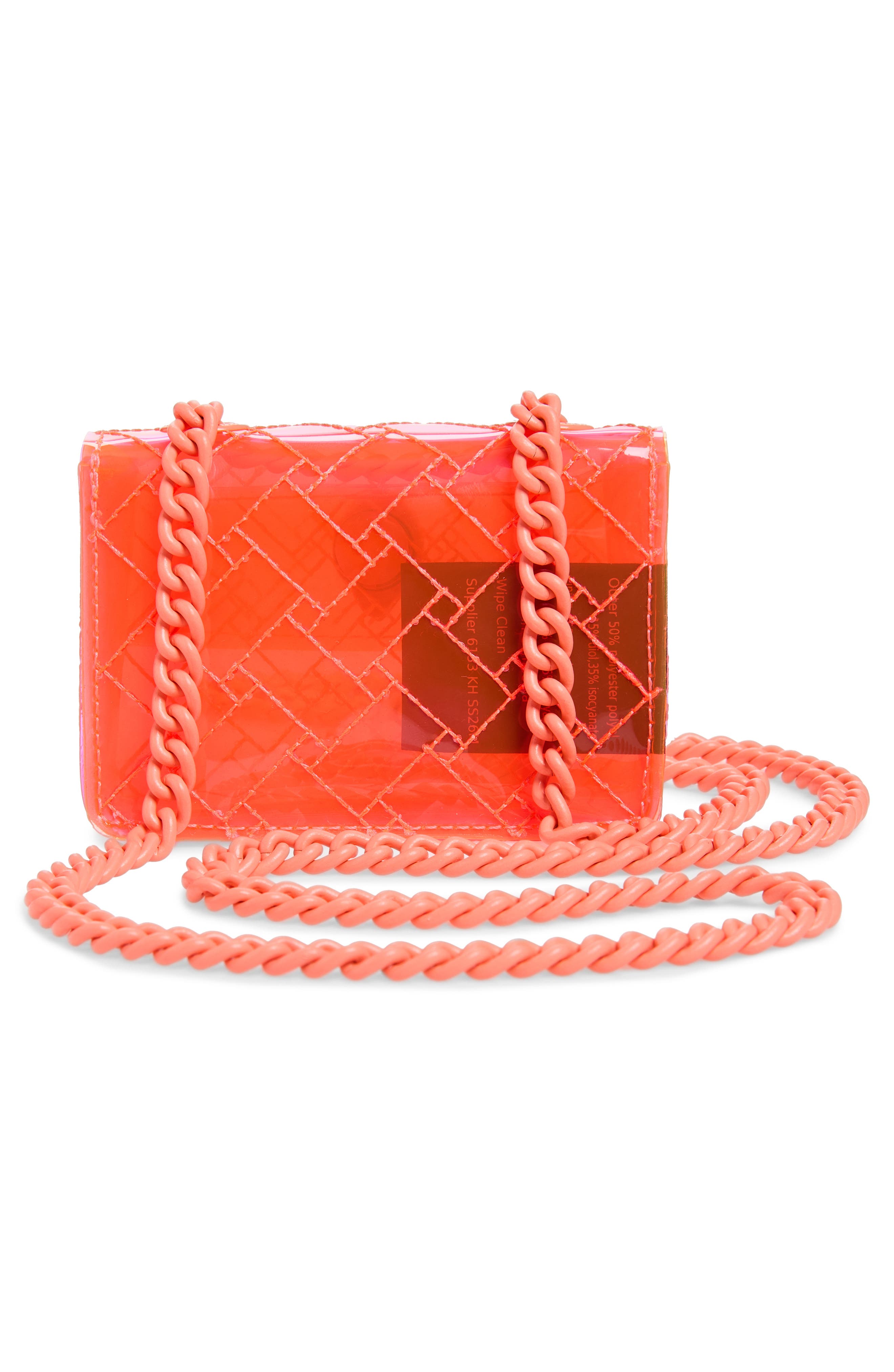 Micro Kensington Vinyl Crossbody Bag, Alternate, color, OPEN PINK