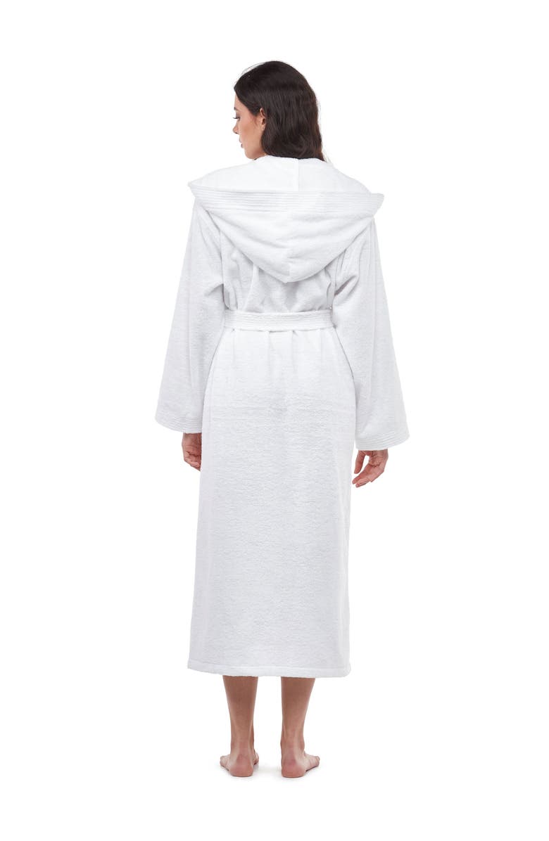 ARUS Paradise Womens Hooded Cotton Bath Robe, Alternate, color, White