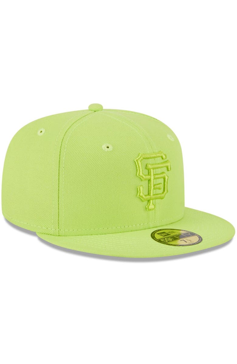 New Era Men's New Era Neon Green San Francisco Giants 2023 Spring Color Basic 59FIFTY Fitted Hat, Alternate, color,