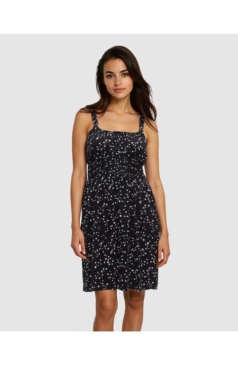 tentree Overlook Dress, Alternate, color, Meteorite Black/Bloom Floral